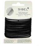 Sibel Elastic Thin Hair Bands Black 50 mm 16 ks