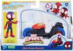 Spidey and His Amazing Friends Set figurina cu motocicleta, Spidey, Miles Morales, F7460 Figurina