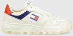 Tommy Jeans sneakers din piele TJM BASKET PREMIUM culoarea alb, EM0EM01216 9BYX-OBM03U_00C