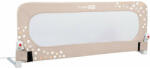 FreeON Bariera de protectie pentru pat bebe, rabatabila, instalare usoara, dimensiune 135 x 57 cm, freeon, little dots, beige