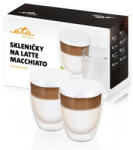 ETA Set 2 pahare pentru latte macchiato ETA 4181 93020, 350 ml, pereti dubli din sticla borosilicata (ETA418193020) - mirgo-shop
