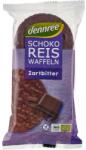 dennree Rondele din orez expandat cu ciocolata amaruie, fara gluten bio 100g
