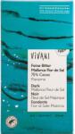 VIVANI Ciocolata amaruie cu 75% cacao si flori de sare bio 80g