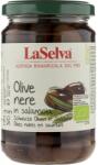 LaSelva Masline negre cu samburi in saramura bio 310g