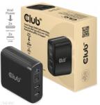 Club 3D Travel Charger 100W GaN technology Four port USB Type-A(2x) and -C(2x) Power Delivery(PD) 3.0 Support (CAC-1912EU)