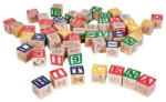 Malplay Cuburi din lemn MalPlay cu litere cifre si diferite simboluri cu saculet pentru depozitare Multicolor 50 bucati (5906190292063)