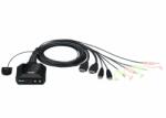 ATEN CS22H 2 ports USB 4K HDMI Cable KVM switch with Remote port Selector (CS22H)