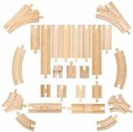 Bigjigs Rail Set de șine din lemn din 25 de piese (DDBJT052)