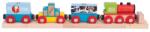 Bigjigs Toys Trenul Bigjigs Rail Freight + 3 șine (DDBJT181) Trenulet