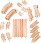 Bigjigs Rail Set șine din lemn din 24 de piese (DDBJT057)