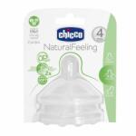 CHICCO Natural Feeling Tetina silicon 2 bucati, flux reglabil, 4luni+