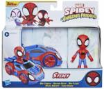 Spidey and His Amazing Friends Figurina cu vehicul, Spidey and his Amazing Friends, Spidey cu Web-Crawler, F1940 Figurina