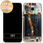 Huawei Mate 20 Lite - Ecran LCD + Sticlă Tactilă + Ramă + Baterie (Platinum Gold) - 02352DKN, 02352GTV Genuine Service Pack, Gold