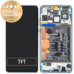 Huawei P30 Lite - Ecran LCD + Sticlă Tactilă + Ramă + Baterie (Peacock Blue) - 02352RQA Genuine Service Pack, Blue