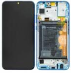 Huawei Honor 20e - Ecran LCD + Sticlă Tactilă + Ramă + Baterie (Phantom Blue) - 02353QEN Genuine Service Pack, Blue
