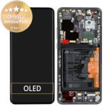 Huawei Mate 40 Pro NOH-NX9 - Ecran LCD + Sticlă Tactilă + Ramă + Baterie (Black) - 02353YMT Genuine Service Pack, Black