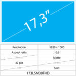 Notebook LCD 17.3 LCD Slim Mat 30 pin FHD, Matte