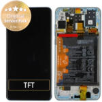 Huawei P30 Lite (2020) - Ecran LCD + Sticlă Tactilă + Ramă + Baterie (Breathing Crystal) - 02353FQK, 02352VBG Genuine Service Pack, Breathing Crystal