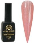 Global Fashion Gel UV pentru constructie, Global Fashion, Magic Extension, 12 ml, cu glitter, Roz G11