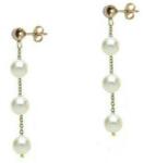 Cadouri si Perle Cercei Aur Tripli cu Perle Naturale Akoya - Cadouri si perle