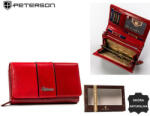Peterson piros női bőr pénztárca RFID védelemmel 17×10 cm (Z-35831198)