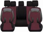 DeluxeBoss Set Huse Scaune Auto pentru Ford C-Max - DeluxeBoss stofa cu piele ecologica, negru cu rosu, 11 bucati