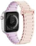 Apple Watch 1-6, SE, SE (2022) (38 / 40 mm) / Watch 7-8 (41 mm), szilikon pótszíj, mágneses zár, Dux Ducis Armor, rózsaszín/lila - tok-shop