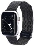 Apple Watch 1-6, SE, SE (2022) (38 / 40 mm) / Watch 7-8 (41 mm), fém pótszíj, mágneses zár, milánói stílus, Dux Ducis Milanese, fekete