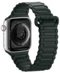 Apple Watch 1-6, SE, SE (2022) (38 / 40 mm) / Watch 7-8 (41 mm), szilikon pótszíj, mágneses zár, Dux Ducis Armor, sötétzöld