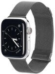 Apple Watch 1-6, SE, SE (2022) (38 / 40 mm) / Watch 7-8 (41 mm), fém pótszíj, mágneses zár, milánói stílus, Dux Ducis Milanese, szürke