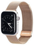 Apple Watch 1-6, SE, SE (2022) (38 / 40 mm) / Watch 7-8 (41 mm), fém pótszíj, mágneses zár, milánói stílus, Dux Ducis Milanese, arany - tok-shop