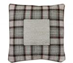 Mondo Italia, s. r. o Párnahuzat gobelin Tartan szürkésbarna 42x42 cm Chenille IT025