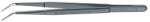 KNIPEX Pensetă de precizie cu ac de ghidare de 155 mm cu capetele curbate, vopsită în negru KNIPEX 08501 (92 34 37)