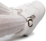 SuperBaby Pantofiori albi imblaniti pentru fetite - Lilly