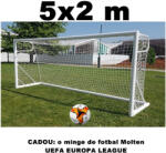 Anastasia & P-Sport Poarta fotbal 5x2 m, mobila, aluminiu, profil 120x100 mm (FL2.3)
