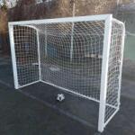 Anastasia & P-Sport Poarta fotbal handbal 3x2 m mobila, profil 80x80 mm aluminiu, spate otel + minge fotbal Molten inclusa (FL4.5-ancore)