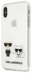 KARL LAGERFELD Husă Karl Lagerfeld iPhone XS Max KLHCI65CKTR Husă rigidă PC/TPU IK + Choupette Transparent