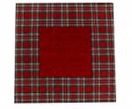 Mondo Italia, s. r. o Gobelin asztalterítő Tartán bordó 90x90 cm Chenille IT025
