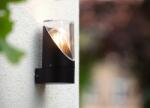 Lucide Norman fekete-átlátszó kültéri fali lámpa (LUC-15805/01/30) E27 1 izzós IP65 (15805/01/30)