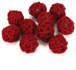  Vessző gömb piros 3cm 10db/csomag - kosarbolt