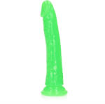 RealRock Slim Realistic Dildo with Suction Cup Glow in the Dark 20cm Green Dildo