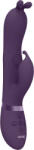 VIVE Gada Vibrating Bunny Ear G-Spot Rabbit with Pulse Wave Shaft Purple Vibrator