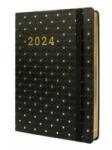 Finocam Agendă Finocam Flexy Joy Dotts 2024 Negru Auriu* A5 14, 8 x 21 cm