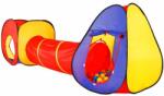SPRINGOS Cort de joaca pentru copii, Springos, 3 in 1, igloo si cub, cu tunel, bile colorate, husa, 245x74x90 cm GartenVIP DiyLine