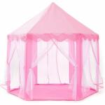 SPRINGOS Cort de joaca pentru copii, Springos, hexagonal, cu perdele, roz, 135x140 cm GartenVIP DiyLine