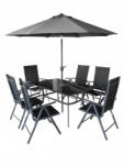 HECHT Mobilier pentru gradina Hecht shadow set cotine 1 masa cu umbrela si 6 scaune (SHADOWSET-5894)