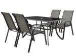 HECHT Set mobilier pentru gradina HECHT Honey Set 4, aluminiu sticla, masa 150 x 90 x 72 cm, 4 x scaune 58 x 74 x 97 cm (HONEYSET4)