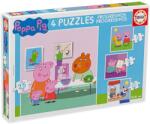 Educa Puzzle Educa 4 in 1 - Aventurile lui Peppa Pig (EDU16817) Puzzle