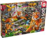 Educa Puzzle Educa din 1500 de piese - Jungla strălucitoare (EDU19563) Puzzle
