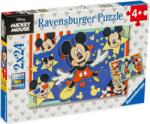 Ravensburger Puzzle Ravensburger din 2 x 24 de piese - Mickey Mouse (5578) Puzzle